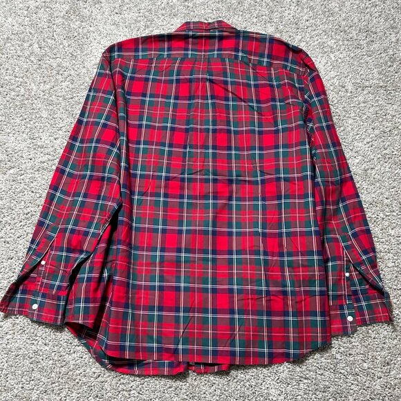 Vineyard Vines Men's Sz 2XL Classic Fit Tucker Red & Green Plaid Casual Shirt - Picture 3 of 8